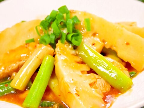 簡単おかず♬分葱と鶏胸肉でマーボー竹の子